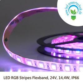 LED RGB Stripes Flexband, 24V, 14,4W, IP66, dimmbar