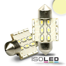 LED Soffitte, 31mm, 10-30V/DC, 6+6SMD, 0,7Watt, warmweiss