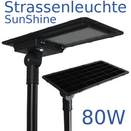 Solarbetriebene Straßenleuchte LED SunShine - 80 Watt - 12.800lm inkl. Bewegungssensor