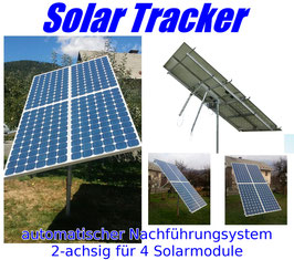 Sun Tracker PRO - Solarnachführungsystem - 2-achsig für 4 Solarmodule