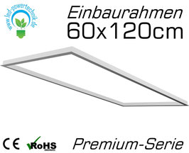 Einbaurahmen für alle 60x1200cm LED Panele geeignet für Gipskarton- & Deckenausschnitte aus weiß lackiertem Aluminium