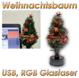 USB-Weihnachtsbaum mit LEDs, 22cm hoch