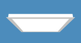 Rahmenkonstruktion - 1.80m x 2.40m / Set 12 Stück Einbaurahmen / LED Sky-Panels - geeignet für Gipskarton- & Deckenausschnitte aus weiß lackiertem Aluminium