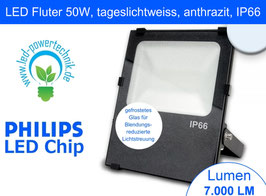 LED Fluter Prismatic PRO - 50W, tageslichtweiss, anthrazit, IP66, 7.000lm