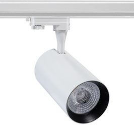 LED 3-Phasen-Schienenstrahler 30W – Weiß, No Flicker, 24°, 3000 lm