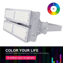 LED RGBW - Steelman - Fluter 400W | 30°, 60°, 90°, 120° Abstrahlwinkel | 64.000 lm | IP66 | 1-10V dimmbar |