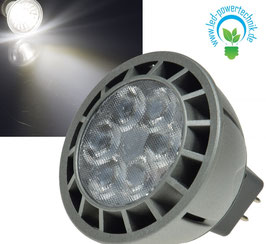 LED Strahler MR16, 7W, 400 Lumen 36°, 12V AC, 4 SMD LEDs, neutralweiß