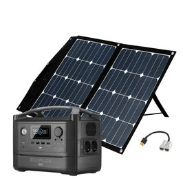 SparBundle EcoFlow River Mini Powerstation 600W + Solarpanel - tasche 80W