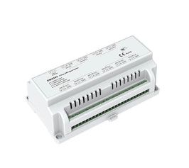 DMX-Signalverteiler – 6 Anschlüsse, 12V/24V/48V DC, IP20, Weiß