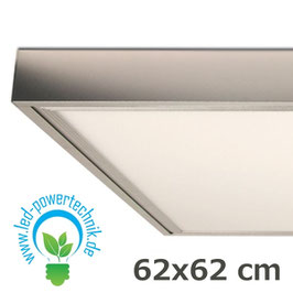 Aufbaurahmen für alle 62x62cm LED Panele aus silber lackiertem Aluminium