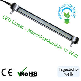 LED Linear - Maschinenleuchte 12 Watt - IP65 | 24V | schlanke Einbauleuchte | 1.000 lm | 5700 Kelvin tageslichtweiß