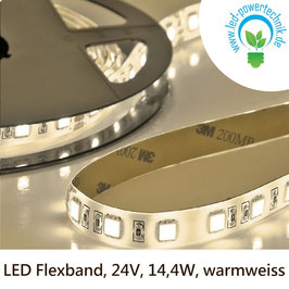 LED Stripes-Flexband, 24V, 14,4W, IP66, warmweiss - 111026