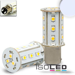 LED BAY15d, 10-30V/DC, 18SMD, 2,4 Watt, kaltweiss