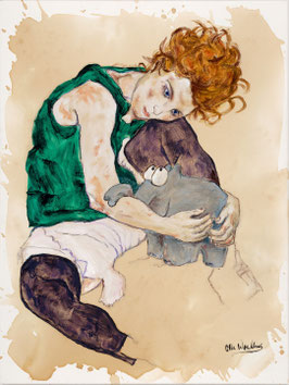 Otto Waalkes – Sitzende Frau mit Kuscheltier