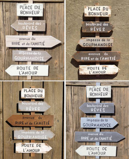Pour personnaliser votre panneau de direction Bonheur: