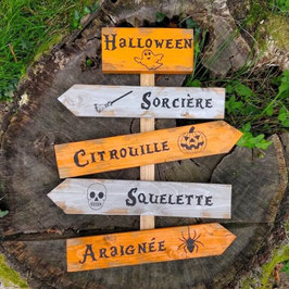 Panneau directionnel "Halloween"