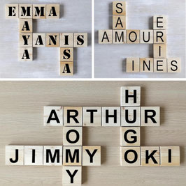 Scrabble bois brut