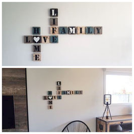 Lettres de scrabble personnalisables "Home"
