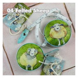 Maßband für Zentimeter und Inch Felted Sheep