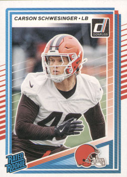 Carson Schwesinger (Browns) 2025 Donruss Rated Rookie #392