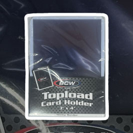 BCW Toploader 25pt. mit farbigem Rand (Weiss) für Standard Karten 25 Stk. pro Packung