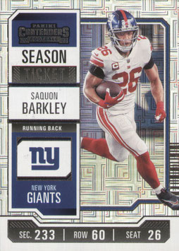 Saquon Barkley (Giants) 2023 Contenders Hobby #77
