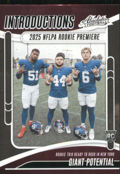 Carter/ Skatteboo/ Dart (Giants) 2025 Absolute Introductions Giant Potential #I-CSD