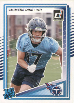 Chimere Dike (Titans) 2025 Donruss Rated Rookie #387