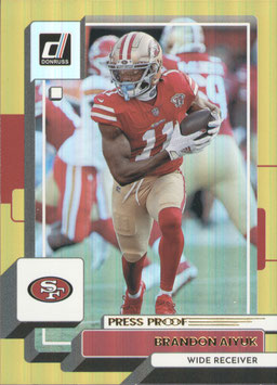 Brandon Aiyuk (49ers) 2022 Donruss Press Proof Premium #21