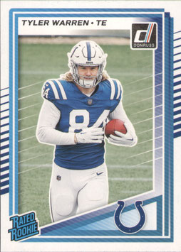 Tyler Warren (Colts) 2025 Donruss Rated Rookie #337
