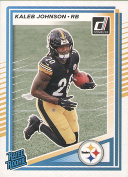 Kaleb Johnson (Steelers) 2025 Donruss Rated Rookie #322