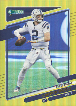 Carson Wentz (Colts) 2021 Donruss Press Proof Premium #147