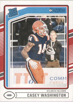 Casey Washington (Illinois/ Falcons) 2024 Donruss Rated Rookie #392