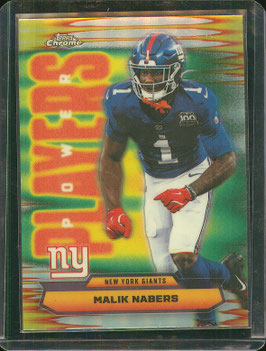 Malik Nabers (Giants) 2025 Topps Chgrome Power Players Refractor #PP-25