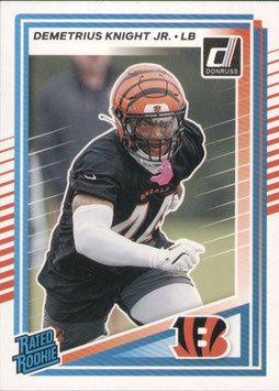 Demetrius Knight Jr. (Bengals) 2025 Donruss Rated Rookie #385