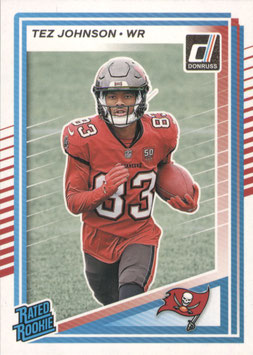 Tez Johnson (Buccaneers) 2025 Donruss Rated Rookie #313