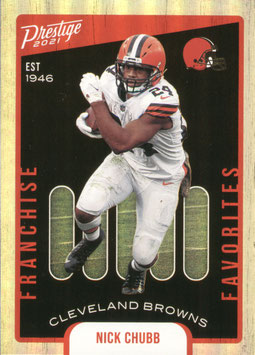 Nick Chubb (Browns) 2021 Prestige Franchise Favorite #FF-5