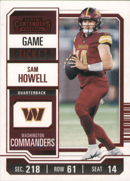 Sam Howell (Commanders) 2023 Contenders Red #100