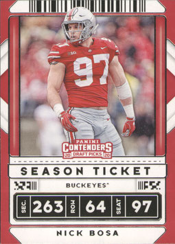 Nick Bosa (Ohio State/ 49ers) 2020 Contenders Draft Picks #75