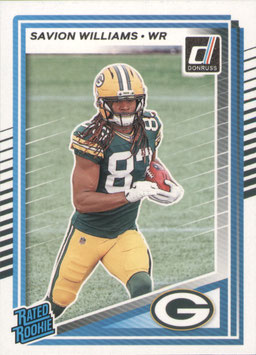 Savion Williams (Packers) 2025 Donruss Rated Rookie #318