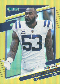 Darius Leonard (Colts) 2021 Donruss Press Proof Premium #149.2