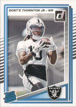 Dont'e Thornton (Raiders) 2025 Donruss Rated Rookie #349