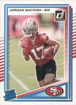 Jordan Watkins (49ers) 2025 Donruss Rated Rookie #356