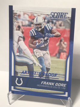 Frank Gore (Colts) 2016 Score Artist's Proof #139