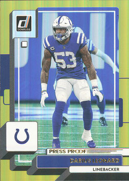 Darius Leonard (Colts) 2022 Donruss Press Proof Premium #56