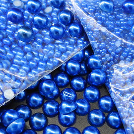 Halbperlen "Sapphire" blau 10mm, 5mm, 3mm