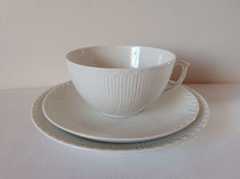 ROYAL COPENHAGEN, WHITE FLUTED HALF LASE, Trio