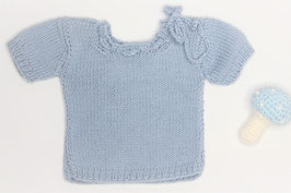 Babyhemdchen Merinowolle babyblau