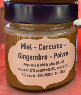 Miel - Curcuma - Gingembre - Poivre noir