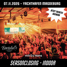 BOOTSHALLE: Seasoclosing mit DJ Hans 07.11.2026